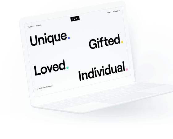 Unique, Loved, Gifted and Individual Words