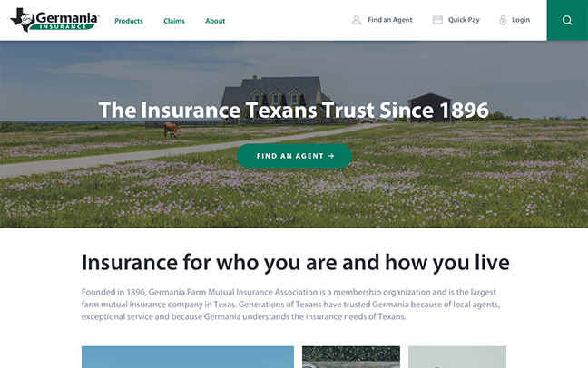 Germania Insurance Glide Llc Austin Website Design Company