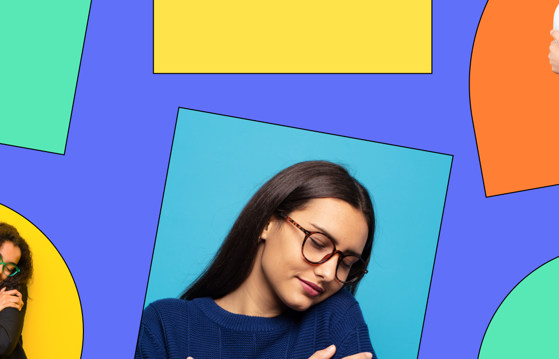 UGLI - Young Girl In Blue Clothes With Glasses