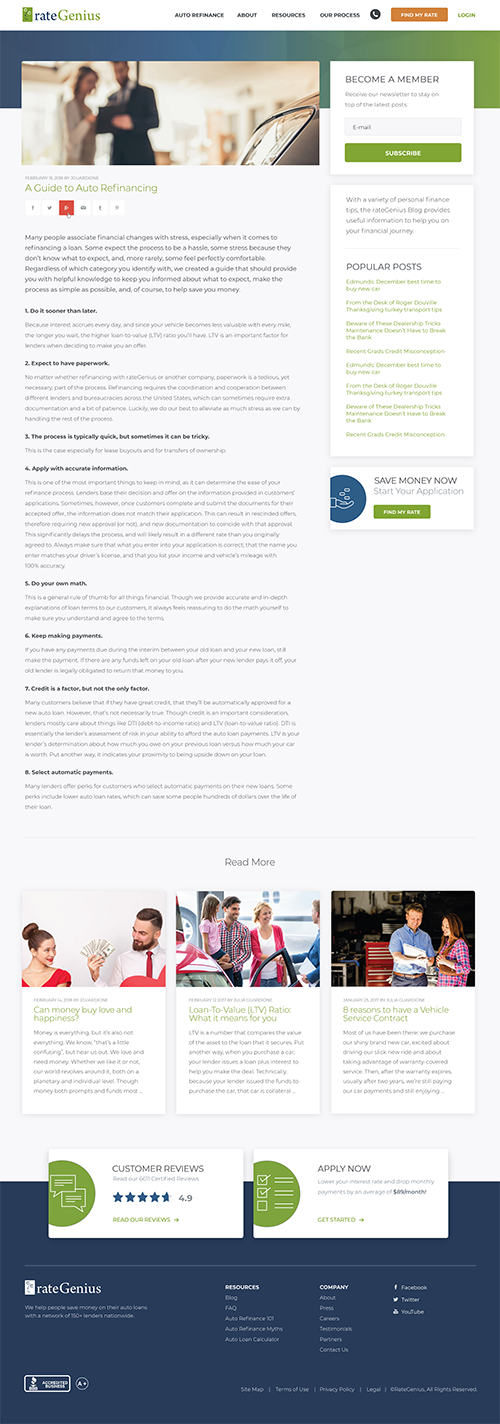 Auto Refinancing Guide